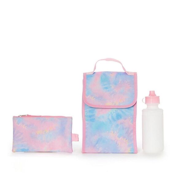 Little and Big Girls Sequined Tie Dye Backpack, 6 Piece Set - Picture 3 of 8